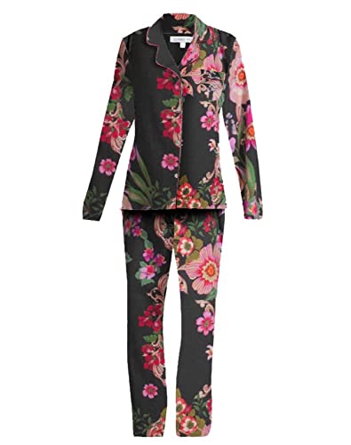 Johnny Was Women's Long Sleeve Pocca Floral Print Cotton Knit Pajama Set (As1, Alpha, S, Regular, Regular, S) Multi #TOP20