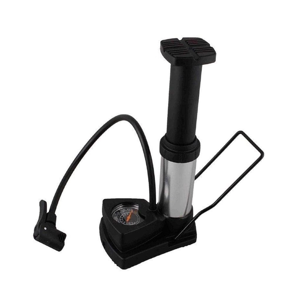 PUSHKH Portable Air Foot Activated Pump with Pressure Gauge, Tire Inflator for Car, Bike, Cycle, Ball, Toys