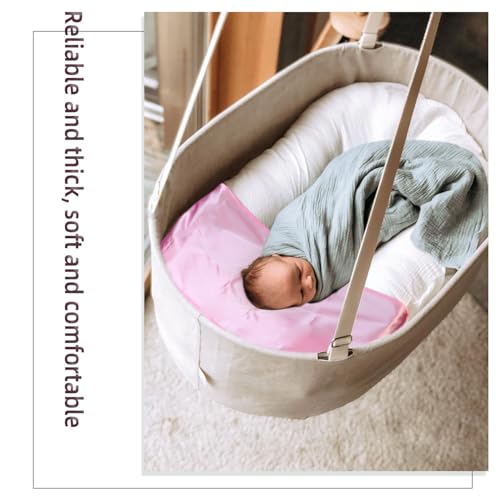 Image of 3 Pack Satin Bassinet Sheet Baby Hair Soft Silk Feeling Sheet Baby Bassinet for Rectangle Cradle Pad Mattress Newborn Infant