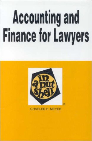 Accounting and Finance for Lawyers in a Nutshel... 0314047638 Book Cover