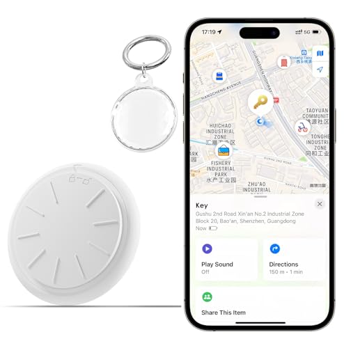 Air Tag-1 Pack,Key Tracker Item Finder Works with Apple Find My(iOS Only),Bluetooth Tracker Tag for Luggage,Key,Backpack,Super Lightweight,Come with Beautiful Keychain and Waterproof Case