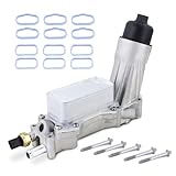 926-876 Upgraded Aluminum Engine Oil Filter Housing with Oil Cooler Fit for 2019 2020 Jeep Wrangler Cherokee Gladiator Dodge Journey Charger Challenger Grand Caravan Durango Chrysler 300 3.6L