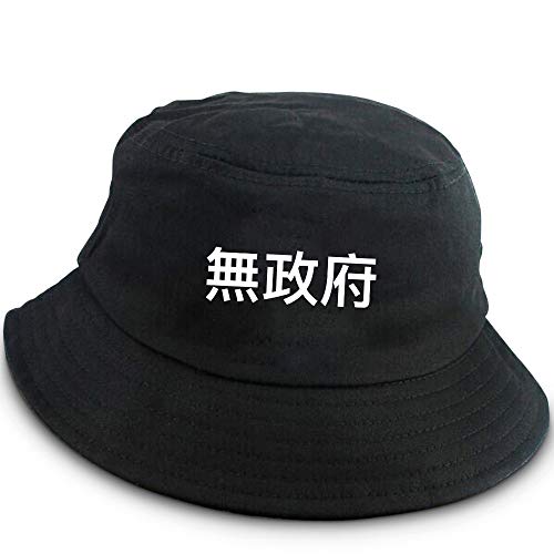 AnarchyCo - Sombrero Reversible con Forma de Cubo, Color Blanco y Negro