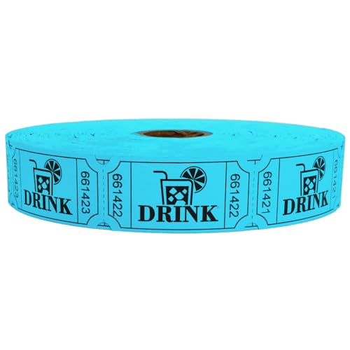 Savvylife 1200 Drink Raffle Tickets, 2 x 1 Inch, Drink