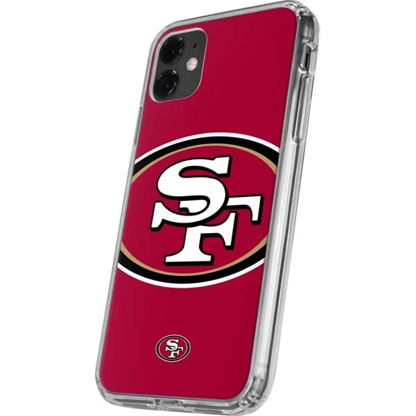 Skinit Clear Phone Case Compatible with iPhone 11 - Officially Licensed NFL San Francisco 49ers Large Logo Design