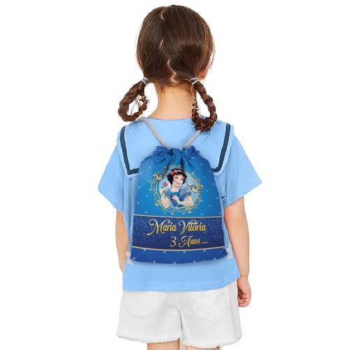 Mochilinha Bag Infantil Personalizado com Nome e Idade Branca de Neve (Mochilinhas 20x30, Unidades, 10)