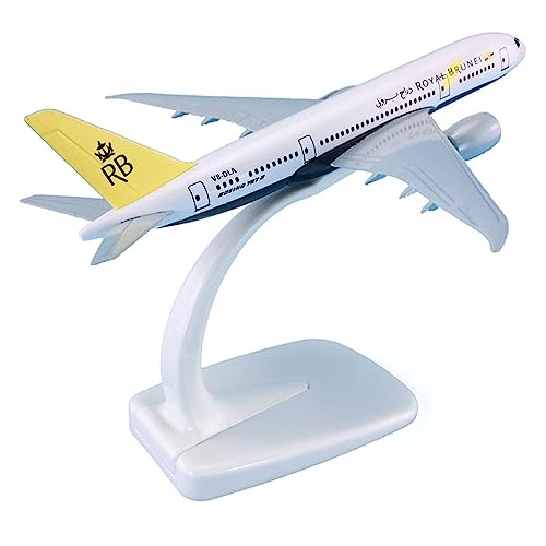 Modèle d'avion Boeing B787 Royal Brunei 1:400 réplique métal moulé sous pression 14cm