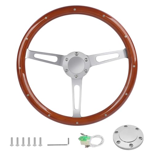 ANDO RACING 15 inch Wood Grain Steering Wheel