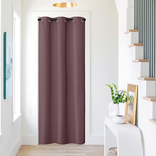 NICETOWN Heat Blocking Blackout Thermal Insulated Door Curtain, Privacy Room Separators Divider Wall, 60-70% Soundproof Noise Reducing Doorway Curtain