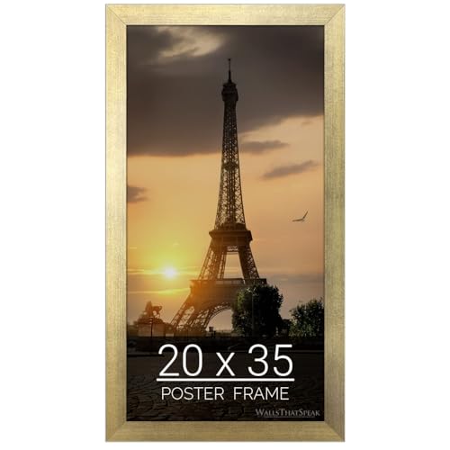 wallsthatspeak 20x35 Gold Picture Frame for Puzzles Posters Photos or Artwork