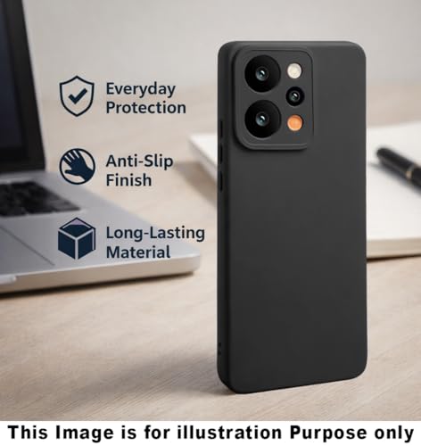 Image of Liquid Silicone Back Cover Case for OnePlus Nord CE6 Lite 5G | Soft Micro-Fibre Inside | Camera Protection Bump | Shockproof Back Cover Case for OnePlus Nord CE6 Lite 5G (Black)