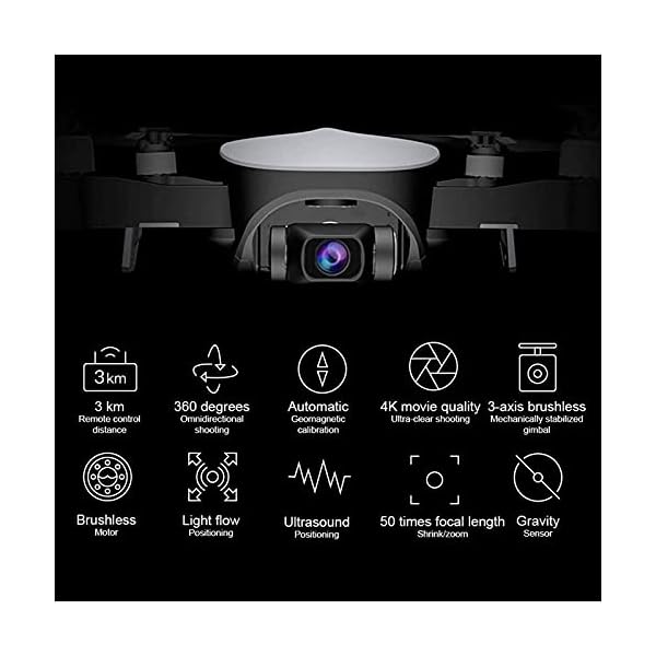 FMHCTN GPS-Drohne mit Kamera 4K Live-Video， Drohne mit Kamera， 110° verstellbare Weitwinkelkamera， Höhenhaltung， 3000 m… – Bild 3
