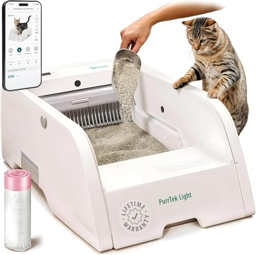 Petcove PurrTek Electric Self-Cleaning Automatic Litter Box for Multi-Cat —…
