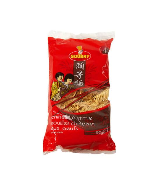 Noodles cinesi all’uovo da 250 g, confezione da 6