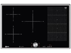 NEFF T58BT20N0, N 70, Induktionskochfeld 80cm, TwistPad, FlexInduction, PowerMove, Glaskeramik, Edelstahlrahmen