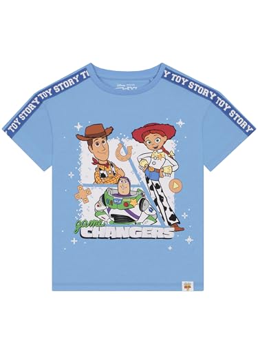 Disney Toy Story Tshirt Woody Jessie and Buzz Lightyear Boys T Shirt Short Sleeve Summer Boys Clothes Blue 5-6 Years