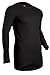 Indera Men's Icetex Cotton Outside/Fleeced Polyester with Silvadur Inside Top, Black, Medium