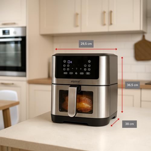 Friteuse à Air Alpina XXL – 8 L, 1800 W, Température Réglable 80-200°C - vue 5
