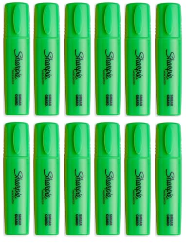 Sharpie Fluo XL Highlighter Pen 3 Blade Chisel Tip 12 Pack Green
