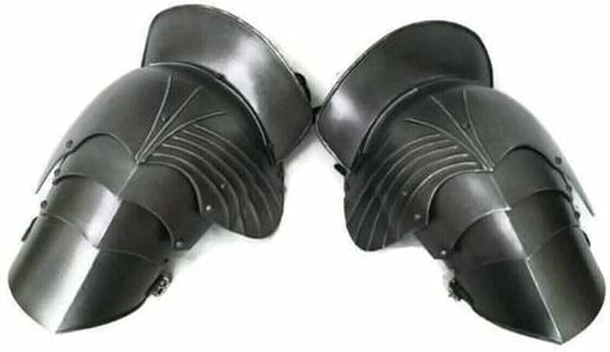 Medievale Armatura Spalle Cavaliere SCA Larp Guerriero Spallacci Acciaio Ferro Gotico Crociato spalla piastra Spaulders Roleplay costume Halloween