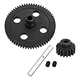 ShareGoo Metal Spur Diff Differential Main Gear 62T & 17T Pinion Motor Gear Center Reduction Compatible with WLtoys 12428 12423 1/12 RC Crawler Car