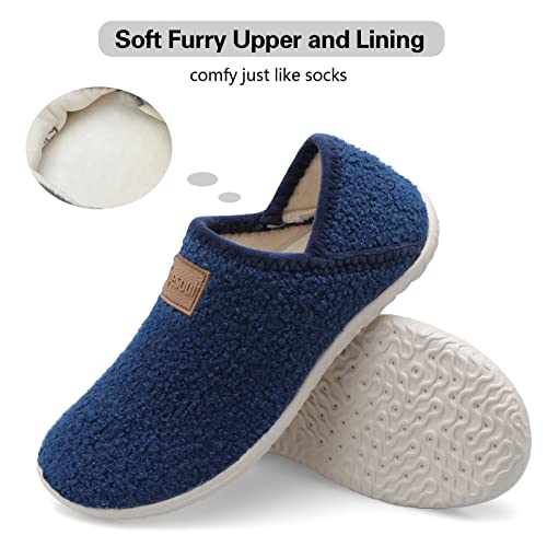Image of Spesoul Fuzzy House Slippers for Women Men Indoor Closed Back Lightweight Cozy Faux Furry Lining Barefoot House Shoes Slipper Socks for Bedroom Home Office Yoga Outdoor Walking Shoes