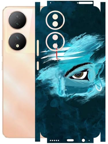 Image of AtOdds - Full Body Back Screen Guard Protector Film - Lamination Wrap Skin Sticker Compatible with VIVO Y100A | Scratchproof Matte Finish (Mahadev)