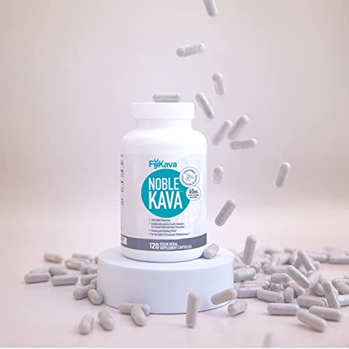 Fijikava Relief & Relaxation, Vegan Kava Capsules, High Bioavailiability Noble Kava, 60Mg Kavalactones Per Serving (120 Capsules 300Mg) #TOP4