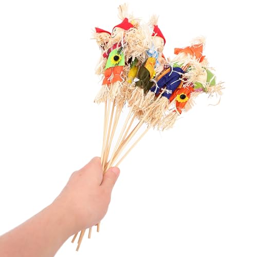 Espantapájaros para jardín PRETYZOOM, 12 figuras de poliéster y madera fáciles de colocar 5