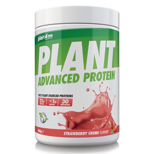 Per4m Plant Protein Strawberry Cream 900g - Strawberry Cream Plant Protein for Post-Workout Recovery