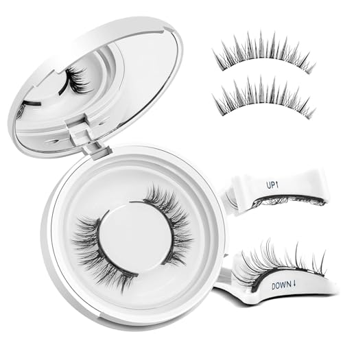 poraceous Pestañas Postizas Magneticas, Pestañas Magneticas Riutilizzabili, Postizas-magneticas Magnetic Lashes, Aspecto de Naturales, Fáciles de Usar, Se Adaptan Mejor a La Forma D
