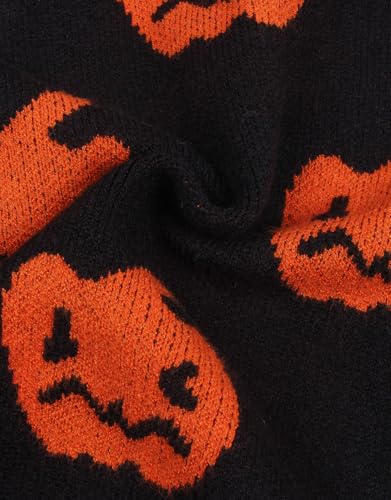 Womens Halloween Long Sleeve Open Front Cardigan Casual Loose Cute Heart Knit Cardigans