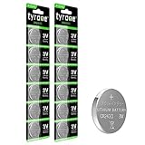 CR2430 3V Lithium Battery, CR 2430 Battery, tyrone CR2430 3V Lithium Coin Battery for Key Fob, Watch, Alarm Clock, Remote Control, Security System (12 Pack)