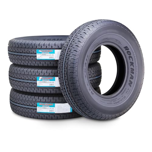 ROCKMAN Trailer Tire ST235/85R16 12-Ply Load Range F 128M Steel Belted Radial 11174, Set4