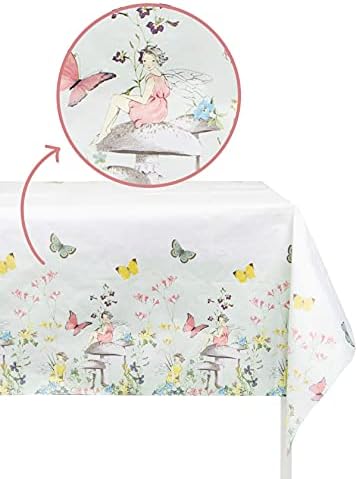 Talking Tables Tilly & Tigg Pink Paper Table Cover for Kid's Party Supplies Eco-Friendly, Recyclable and Disposable Rectangular 180 x 120cm Alternative to Fairy or Princess Birthday, TILLY-TCOVER