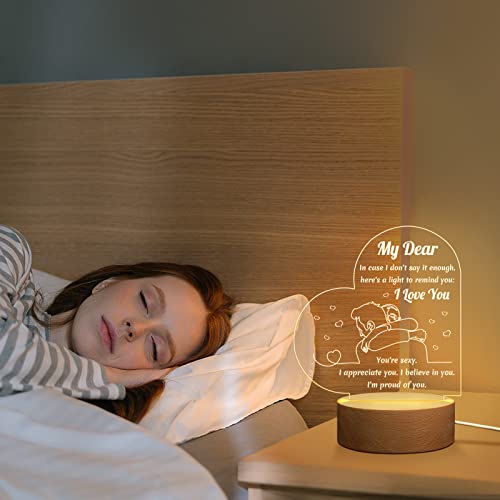 I Love You Gifts For Her/Him, Engraved Night Light, Birthday Wedding Anniversary Valentine's Day Gifts For Wife/Husband/Girlfriend/Boyfriend, Night Lamp Present #TOP2