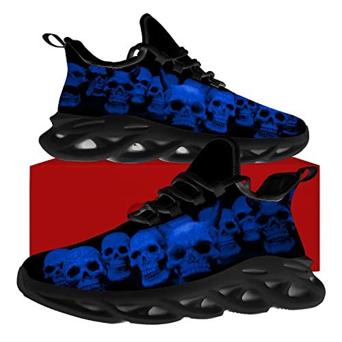 Ciadoon Skull Shoes for Men Women Road Running Shoes Sport Walking Tennis Sneakers Athletic Shoes Gifts for Boy Girl2
