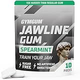 GYMGUM Jawline Gum Ultra Hard Chewing Gum | No Calories, No Sugar, No Artificial Sweeteners | Keto Friendly Mewing Gum for Jawline Training & Exerciser