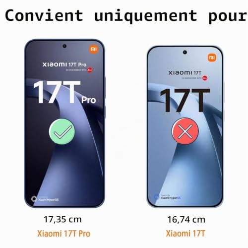 Natbok Verre Trempé pour Xiaomi 17T 5G, [2+2 Pièces] Protection D'écran avec Caméra Arrière Protecteur Sans Bulles Anti-Rayures Protection d'écran pour Xiaomi Mi 17 T, Facile à Installer – vue 2