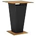 Produktbild vidaXL Akazienholz Massiv Bartisch Gartentisch Stehtisch Bistrotisch Partytisch Esstisch Terrassentisch Balkontisch Schwarz 80x80x110cm Poly Rattan