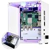 Yahboom Raspberry Pi 5 Case, Aluminum Mini Tower Case with Cooling PWM Fan and RGB Color Changing Mood Light (Basic Version)