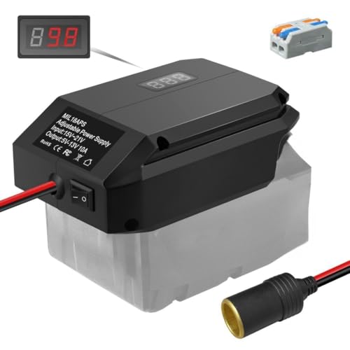 Conversor abaixador de 18 V para 12 V para bateria Milwaukee M18 18 V, adaptador de bateria, adaptad