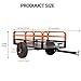 1500 lbs Heavy-Duty Steel Dump Cart - 15 Cubic Feet Garden Utility Trailer with Removable Sides, Hand-Pull or Foot Pedal Dumping for ATVs, UTVs, Lawn Mowers, and Tractors