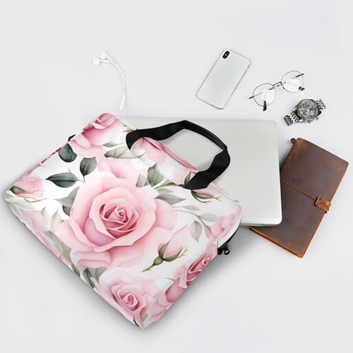 Funda para portátil con flores rosas 13-15.6 pulg miniatura 7