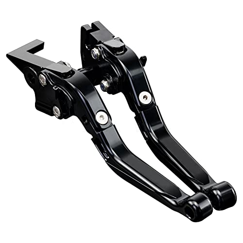Youmotech For Thruxton Street Cup Street Twin Bobber 2016-2020 Tiger 1050/Sport Bonneville T120/T100 Motorcycle Cnc Adjustable Foldable Brake Clutch Levers (All Black) #TOP26