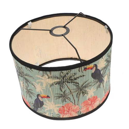 CHICAMPERA 和風竹製ランプシェード 対応 天井照明用吊り下げカバー シンプルデザイン 軽量で耐久性あり 部屋の装飾に 目に優しい柔らかい灯り