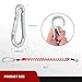 Nilight Breakaway Trailer Cable Heavy Duty Stainless Steel Spring Towing Coiled Wire Extend to 6FT Safety Straps Ground Clip Break Switch Replacement for Tow Hitch RV Camper Boat