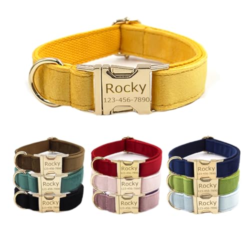 Personalized Engraved Dog Collar with Bow Tie - Ginger