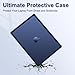 MOSISO Compatible with MacBook Air 13 inch Case 2026 2025 2024 2023 2022 M4 A3240 M3 A3113 M2 A2681, Anti-Cracking Heavy Duty TPU Bumper Protective Hard Case&Keyboard Cover&Screen Film, Midnight Blue