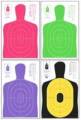 Law Enforcement Fluorescent B-27E (100 Pack) Include B-27E-Rd, B-27E-Lgr, B-27E-Pr, B-27E-Yw